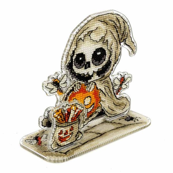 Plastic Cross-Stitch Kit &ndash; &ldquo;Skeleton And The Bugs&rdquo; FLX-122