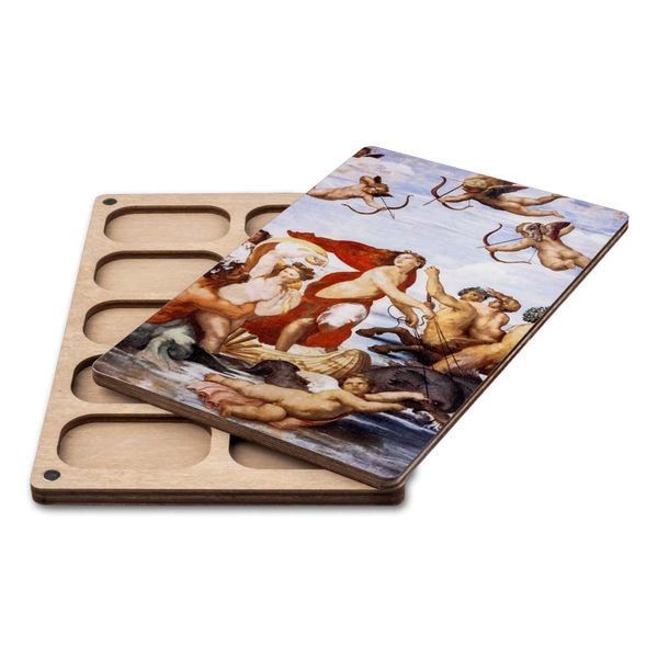 Bead Organizer With Wooden Lid &ndash; &ldquo;The Triumph of Galatea, Rectangular&rdquo; FLZB-200