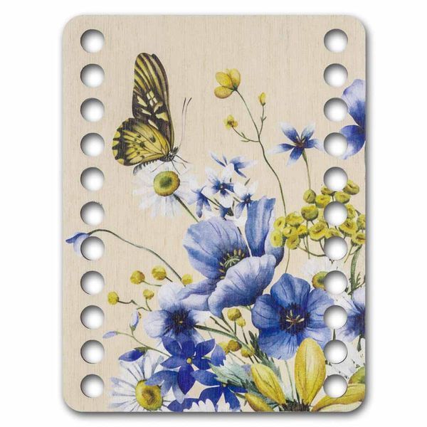 Floss Organizer &ndash; &ldquo;Wildflowers & Butterflies, Rectangular&rdquo; FLZ(P)-062