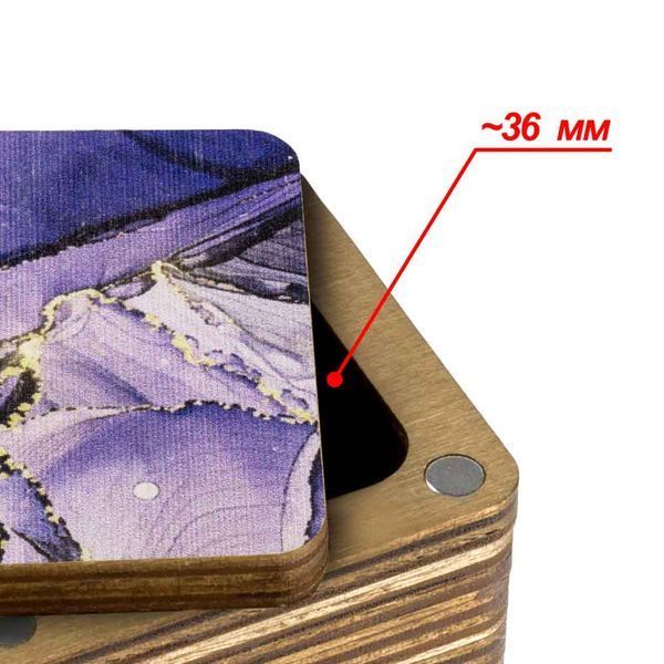 Thread Catcher Square &ndash; &ldquo;Purple Petals&rdquo; FLZB(N)-104