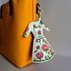 Faux Leather Cross-Stitch Kit &ndash; &ldquo;Bag Charm Dress. Peony Pattern&rdquo; FLHL-137 FLHL-137 photo 1
