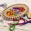 Wooden Embroidery Blank &ndash; &ldquo;Thread Organizer&rdquo; FLHW-015