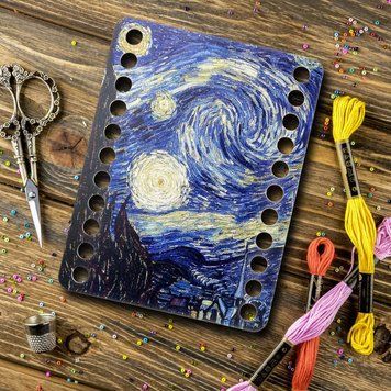Floss Organizer &ndash; &ldquo;Starry Night, Rectangular&rdquo; FLZ(P)-029