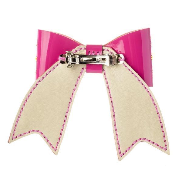 Faux Leather Thread Embroidery Kit &ndash; &ldquo;Hair Clip &ndash; Awakening of the Fire&rdquo; FLHL-099 Fuchsia