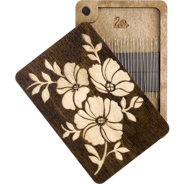 Magnetic Needle Case Rectangular &ndash; &ldquo;Flowers&rdquo; FLZB(N)-033