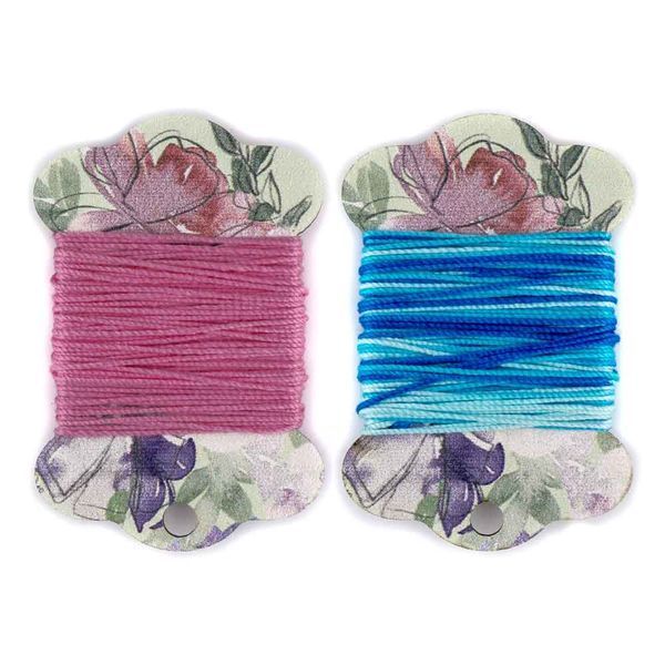 Floss Bobbins &ndash; &ldquo;Watercolor Flowers&rdquo; FLC-122(S) (6 pcs)
