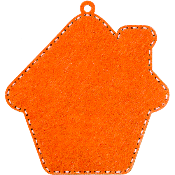 Wooden Bead Embroidery Kit &ndash; &ldquo;Christmas Ornament &ndash; Red Window House&rdquo; FLK-377
