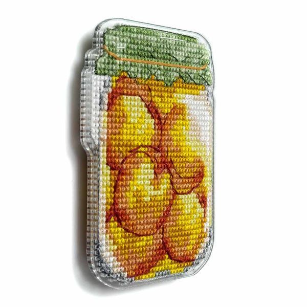 Plastic Cross-Stitch Kit &ndash; "Peach Jam" (Double-Sided) FLX-101