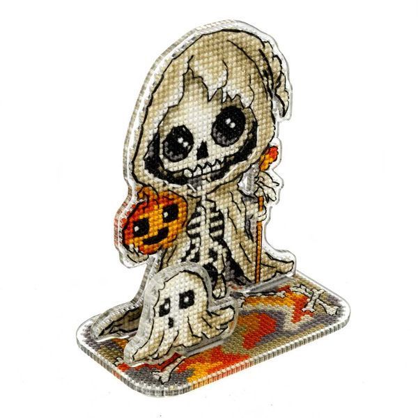 Plastic Cross-Stitch Kit &ndash; &ldquo;Skeleton And The Ghost&rdquo; FLX-123