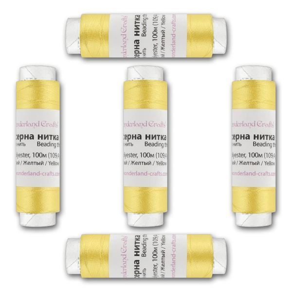Beading Thread FLT-005 S &ndash; &ldquo;Yellow&rdquo; 5&times;100m