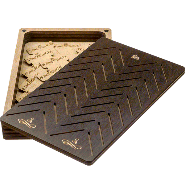 Bobbin Organizer Box &ndash; &ldquo;Dark Rectangular&rdquo; + 38 bobbins FLZB(N)-056