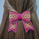 Faux Leather Thread Embroidery Kit &ndash; &ldquo;Hair Clip &ndash; Awakening of the Fire&rdquo; FLHL-099 Fuchsia FLHL-099 photo 1