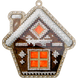 Wooden Bead Embroidery Kit &ndash; &ldquo;Christmas Ornament &ndash; Red Window House&rdquo; FLK-377 FLK-377 photo 3