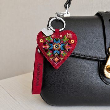 Faux Leather Cross-Stitch Kit &ndash; &ldquo;Bag Charm &ndash; Lviv Region&rdquo; FLHL-160