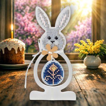 Bead Embroidery Kit (Plastic Base) &ndash; &ldquo;Spring Bunny&rdquo; FLPL-113