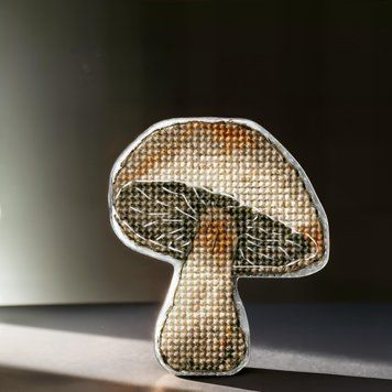 Plastic Cross-Stitch Kit &ndash; "Mushroom" (Double-Sided) FLX-078