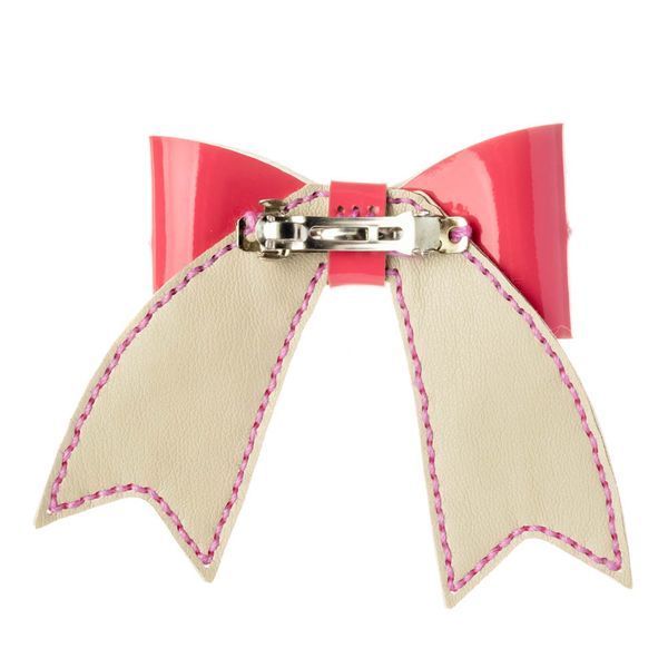 Faux Leather Thread Embroidery Kit &ndash; &ldquo;Hair Clip &ndash; Coral Treasure&rdquo; FLHL-100 Coral