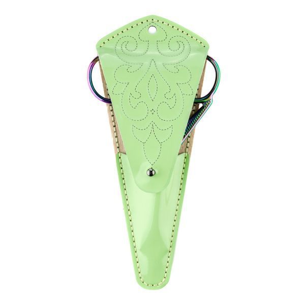 Faux Leather Embroidery Blank "Scissors Case" FLBE(BB)-080 Light Green