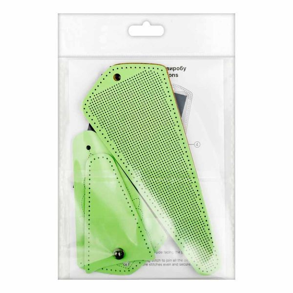 Faux Leather Embroidery Blank "Scissors Case" FLBE(BB)-080 Light Green