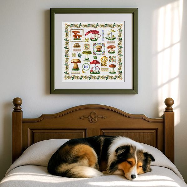 Cross-Stitch Pattern &ndash; "Mushroom Variety" WLP-061