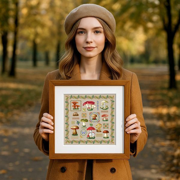 Cross-Stitch Pattern &ndash; "Mushroom Variety" WLP-061