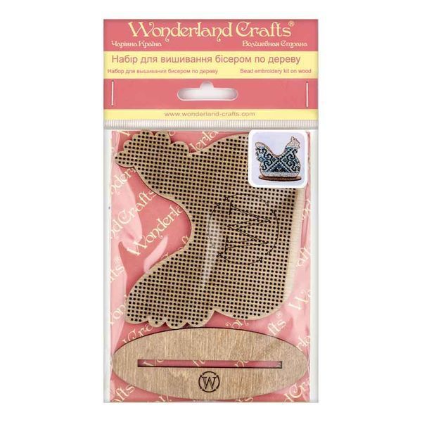 Wooden Bead Embroidery Kit &ndash; &ldquo;Hen&rdquo; FLK-096