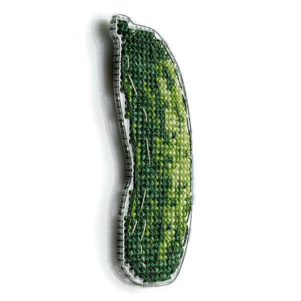 Plastic Cross-Stitch Kit &ndash; "Cucumber" (Double-Sided) FLX-061