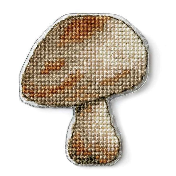 Plastic Cross-Stitch Kit &ndash; "Mushroom" (Double-Sided) FLX-078