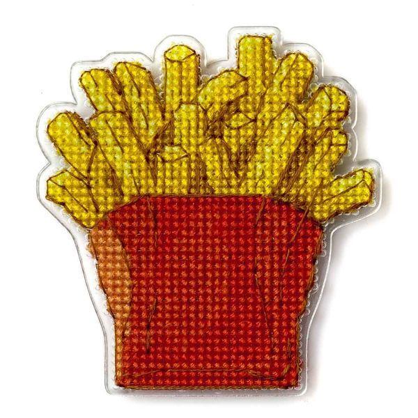 Plastic Cross-Stitch Kit &ndash; "French Fries" (Double-Sided) FLX-102