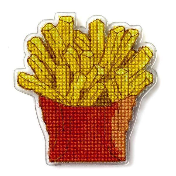 Plastic Cross-Stitch Kit &ndash; "French Fries" (Double-Sided) FLX-102
