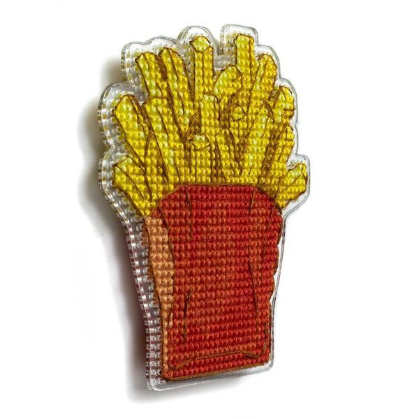 Plastic Cross-Stitch Kit &ndash; "French Fries" (Double-Sided) FLX-102