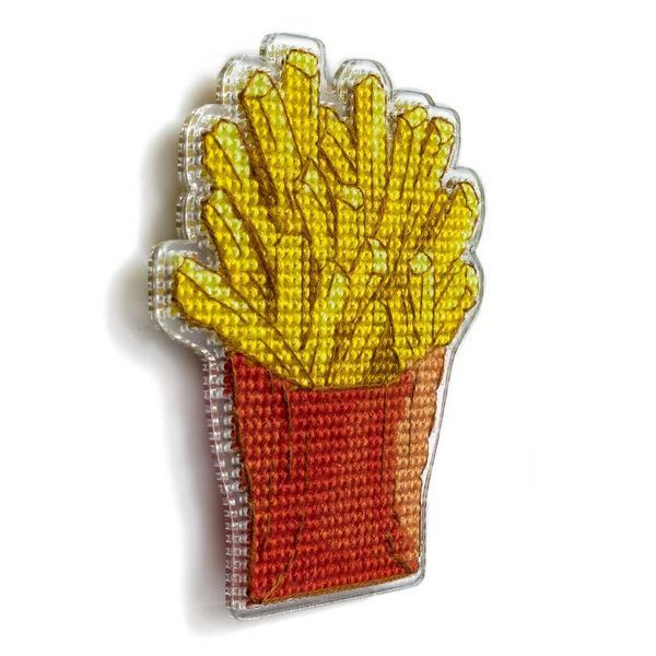 Plastic Cross-Stitch Kit &ndash; "French Fries" (Double-Sided) FLX-102