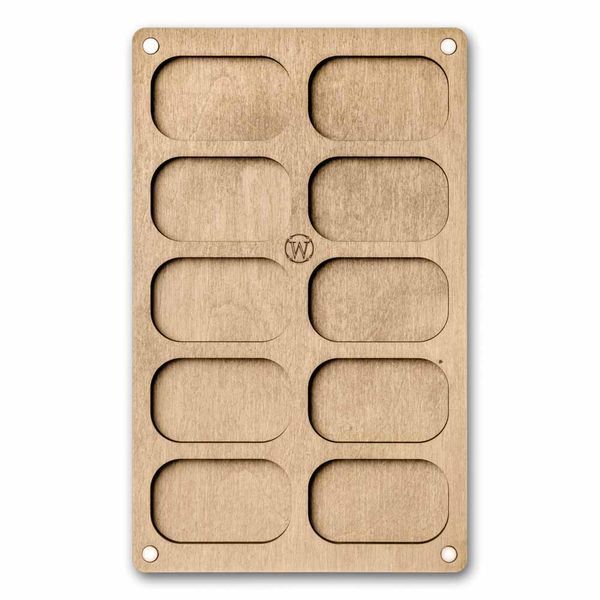 Bead Organizer With Wooden Lid &ndash; &ldquo;Neon Leaves, Rectangular&rdquo; FLZB-202