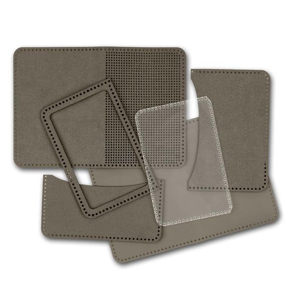 Faux Leather Embroidery Blank &ndash; &ldquo;ID Card Cover&rdquo; FLBE(BB)-032 Walnut