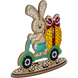 Wooden Bead Embroidery Kit &ndash; &ldquo;Bunny On Scooter&rdquo; FLK-428 FLK-428 photo 4