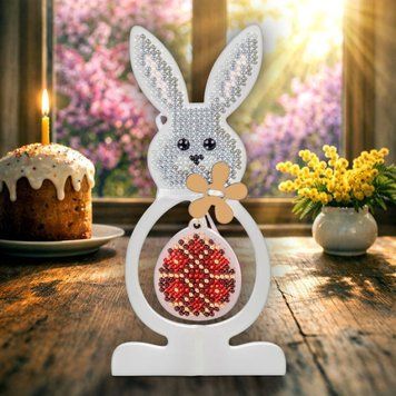 Bead Embroidery Kit (Plastic Base) &ndash; &ldquo;Loving Bunny&rdquo; FLPL-114