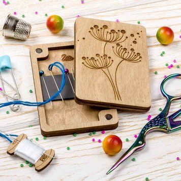 Magnetic Needle Case Rectangular &ndash; &ldquo;Dried Flowers&rdquo; FLZB(N)-035