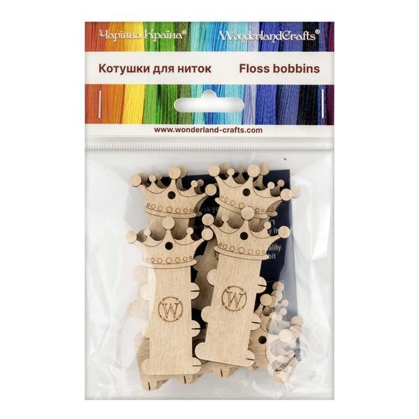 Floss Bobbins &ndash; &ldquo;Crown&rdquo; FLC-073(S) (10 pcs)