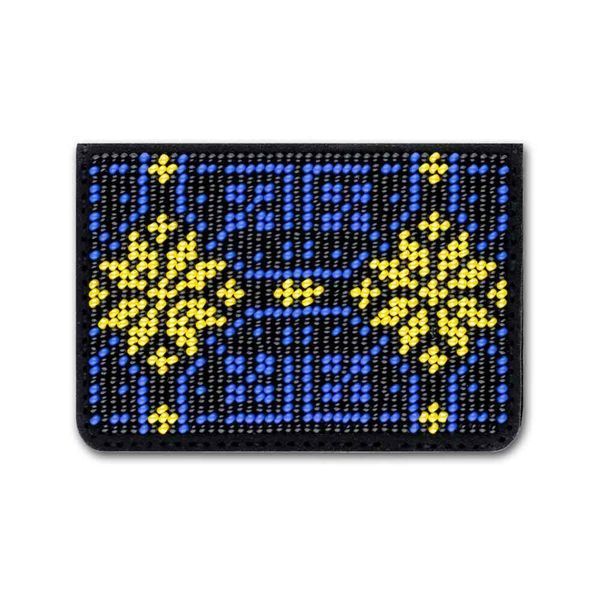 Faux Leather Bead Embroidery Kit &ndash; &ldquo;ID Card Cover&rdquo; FLBB-065 Black