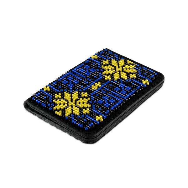 Faux Leather Bead Embroidery Kit &ndash; &ldquo;ID Card Cover&rdquo; FLBB-065 Black