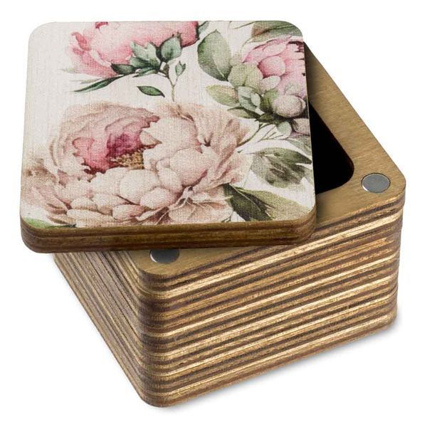 Thread Catcher Square &ndash; &ldquo;Peonies&rdquo; FLZB(N)-107