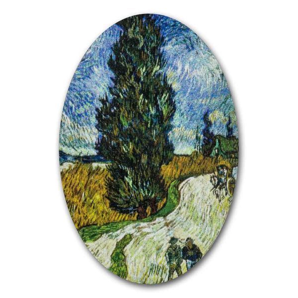Magnetic Needle Case Oval &ndash; &ldquo;Cypress Road with Star&rdquo; FLZB(N)-152