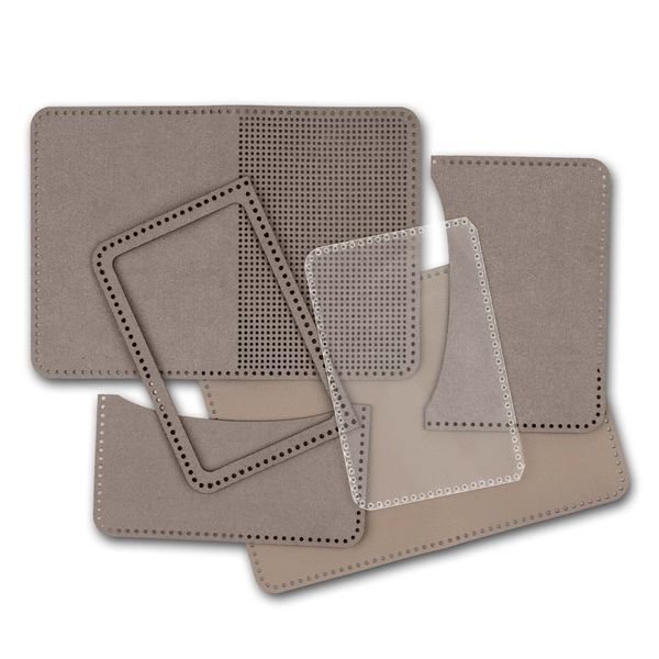 Faux Leather Embroidery Blank &ndash; &ldquo;ID Card Cover&rdquo; FLBE(BB)-033 Latte