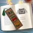 Craft Cardboard Embroidery Kit &ndash; &ldquo;Bookmark &ndash; Christmas Car&rdquo; WLZ-010