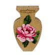 Wooden Bead Embroidery Kit &ndash; &ldquo;Rose&rdquo; (Double-Sided Vase) FLK-350 FLK-350 photo 9