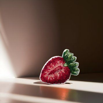Plastic Cross-Stitch Kit &ndash; "Strawberry" (Double-Sided) FLX-063