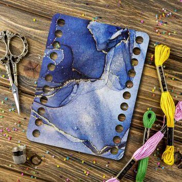 Floss Organizer &ndash; &ldquo;Blue Marble, Rectangular&rdquo; FLZ(P)-066