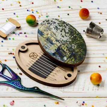 Magnetic Needle Case Oval &ndash; &ldquo;Seine in Rouen&rdquo; FLZB(N)-153
