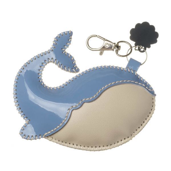 Faux Leather Bead Embroidery Kit &ndash; &ldquo;Bag Charm Blue Whale&rdquo; FLBB-194