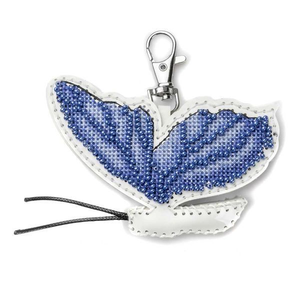 Faux Leather Cross-Stitch Kit &ndash; &ldquo;Bag Charm Butterfly. Lightness&rdquo; FLHL-113